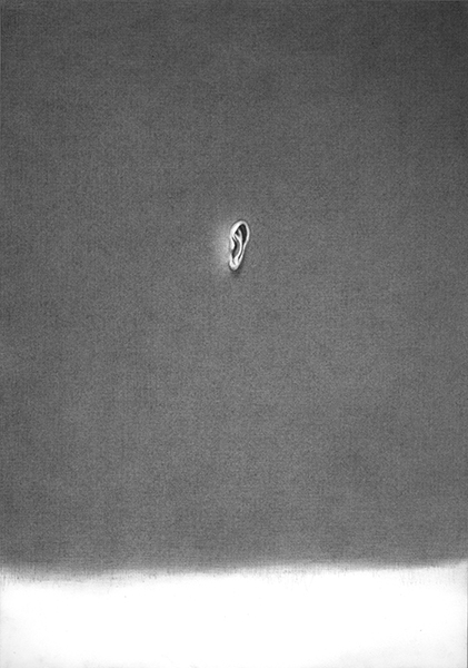 graue zeichnung mit einem mund