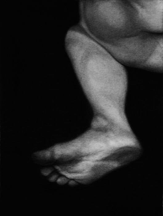 LEBENDES GELD 12, 2025; Kohle/Papier, 63 x 48 cm